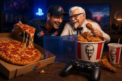 "Цифровая пицца" и "PNG-курица": KFC и Domino's пошутили над решением Sony - playground.ru - Англия