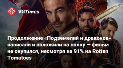 Джон Уик - Джонатан Голдштейн (Jonathan Goldstein) - Фрэнсис Дейли - Продолжение «Подземелий и драконов» написали и положили на полку — фильм не окупился, несмотря на 91% на Rotten Tomatoes - vgtimes.ru - county San Diego